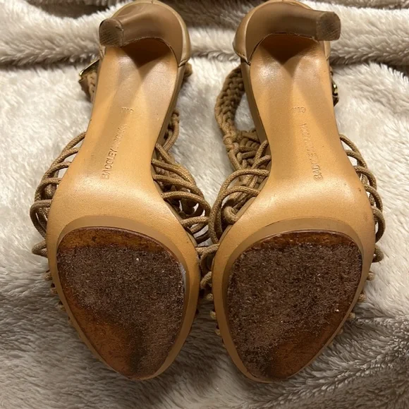 BADGLEY MISCHKA Macrame Designed Heels